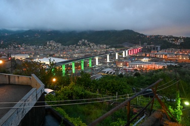 Genova, ex ponte Morandi - terminato impalcato e illuminazione t
