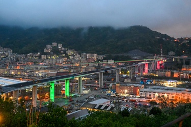 Genova, ex ponte Morandi - terminato impalcato e illuminazione t