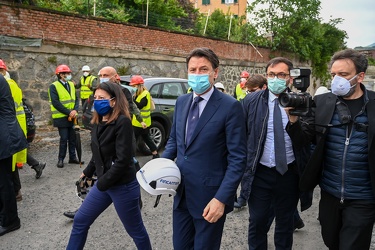 Genova - la visita del presidente Conte in occasione della chius