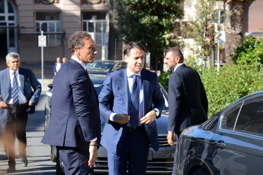 Genova - il premier Giuseppe Conte in visita all'ospedale San Ma