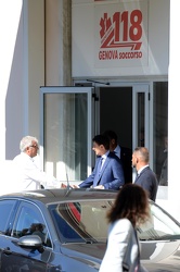 Genova - il premier Giuseppe Conte in visita all'ospedale San Ma