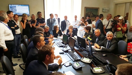 Genova, prefettura - vertice con premier Giuseppe Conte, ministr
