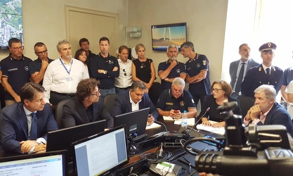 Genova, prefettura - vertice con premier Giuseppe Conte, ministr