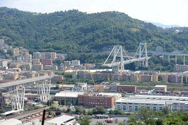 Genova - la situazione a otto giorni dal crollo di Ponte Morandi