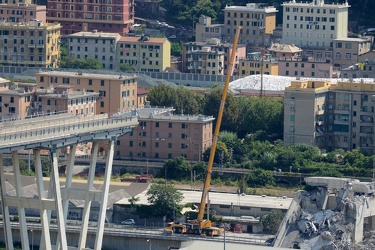 Genova - la situazione a otto giorni dal crollo di Ponte Morandi