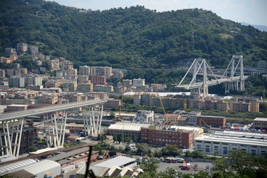 Genova - la situazione a otto giorni dal crollo di Ponte Morandi