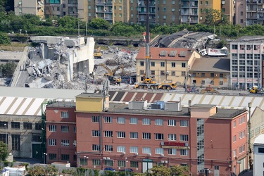 Genova - la situazione a otto giorni dal crollo di Ponte Morandi