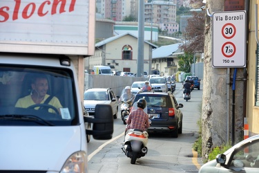 Genova - traffico intenso dopo crollo ponte Morandi
