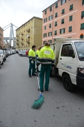 Genova, zona Certosa - la situazione attorno al ponte prima dell