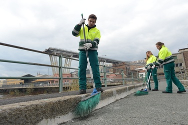 Genova, zona Certosa - la situazione attorno al ponte prima dell