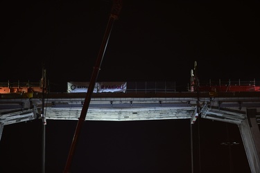 Genova - moncone ovest Ponte Morandi in attesa di essere demolit