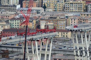 Genova - avanzamento lavori cantiere Ponte Morandi