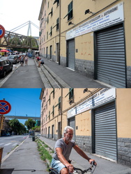 Genova, fotoconfronti a 5 anni dalla tragedia del ponte Morandi