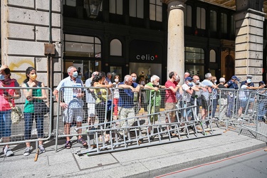 Genova, via XX Settembre - arrivo giro appennino ciclismo