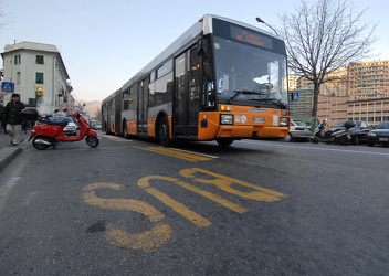 corsie gialle autobus in Valbisagno