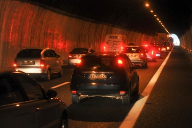 Genova - traffico intenso in autostrada
