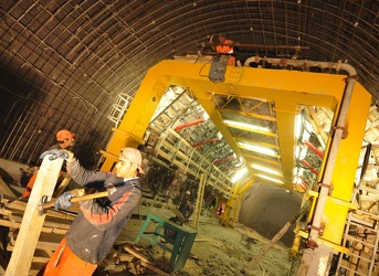 il cantiere della metropolitana di Genova