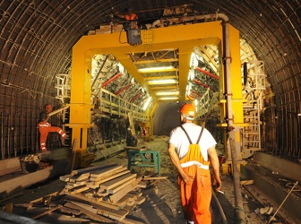 il cantiere della metropolitana di Genova