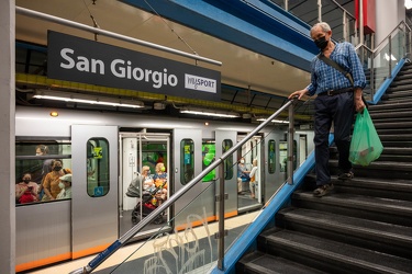 Genova, nuova livrea per la fermata di San Giorgio della metropo