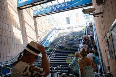 Genova, nuova livrea per la fermata di San Giorgio della metropo