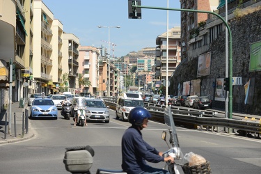 Genova, zona inizio Corso Europa - l'incrocio tra via Timavo e v