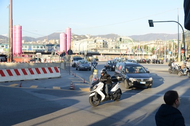 Genova - stazione Brignole - incrocio viabilita provvisoria caus