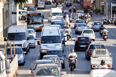 Ge - traffico congestionato in città