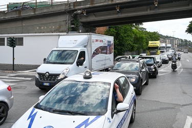 Genova - altra giornata di traffico su strade e autostrade