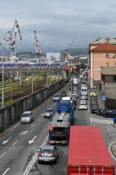 Genova - altra giornata di traffico su strade e autostrade