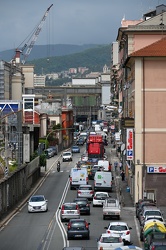 Genova - altra giornata di traffico su strade e autostrade